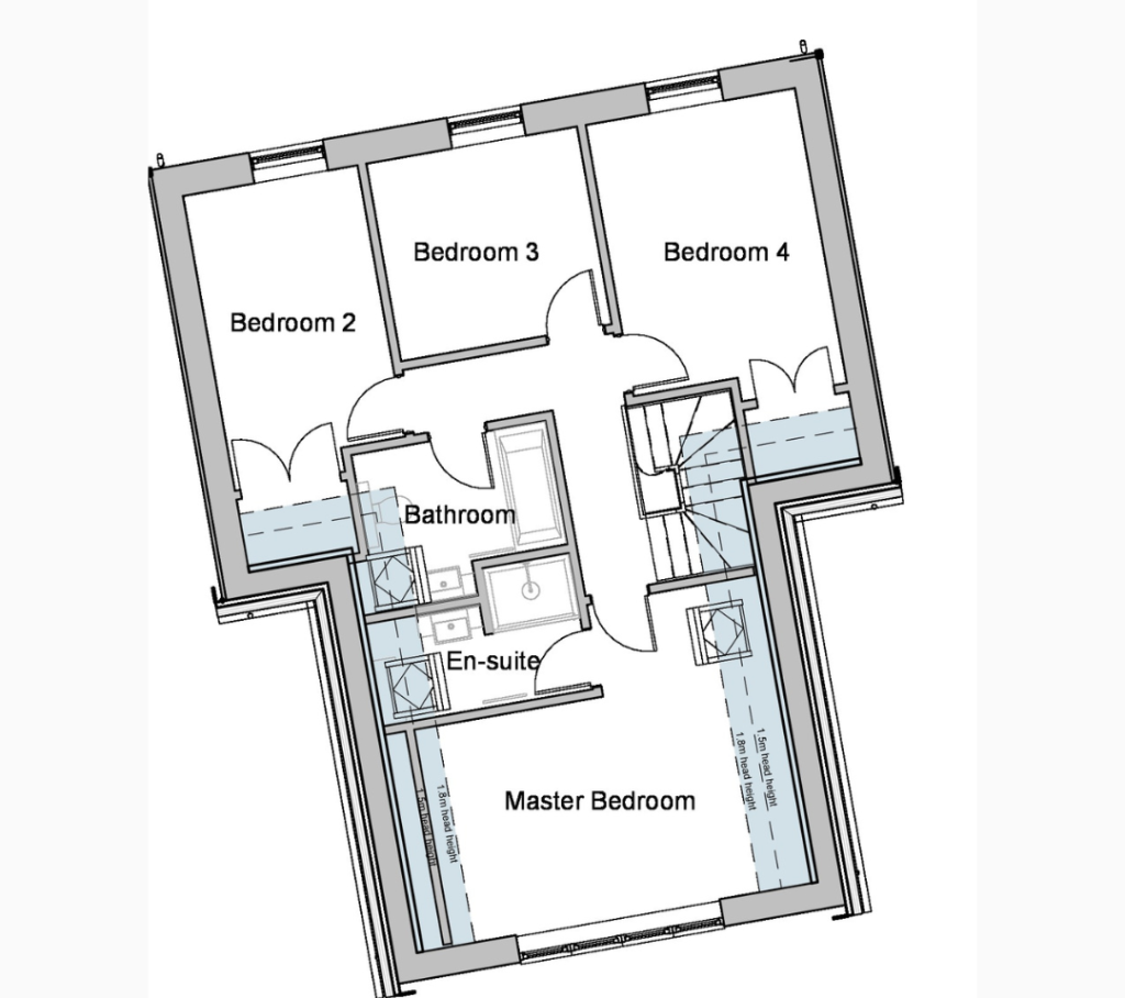 First floor plans of Vernacular Homes 4 bedroom new build detached for sale